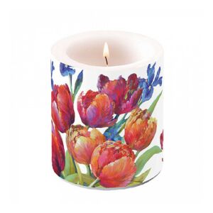 AMB.19319310 Tulips of joy átvilágítós gyertya 10x10cm 142289919 - Gyertya