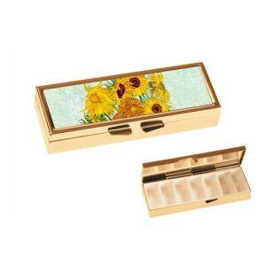 FRI.19982 Gyógyszeres fémdoboz 7 fakkos, 10x1,8x3cm, Van Gogh:Napraforgók 142289944 - Otthoni betegápolás