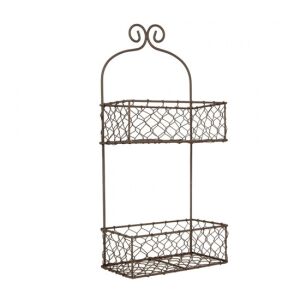 CLEEF.6Y5710 Fém falipolc 2 kosaras, 20x12x45cm