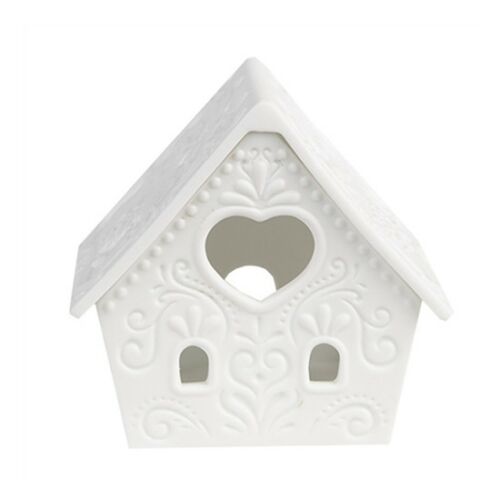 CLEEF.6CE1740 Fehér házikó mécsestartó, 7x8x9cm, kerámia 142289958