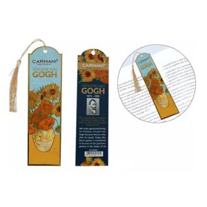 H.C.013-5002 Papír könyvjelző 5x18cm, Van Gogh: Napraforgók