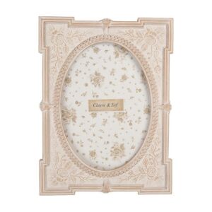 CLEEF.2F1368M Antik pink rózsás képkeret 17x2x23/13x18cm, műanyag 142290017 - Képkeret