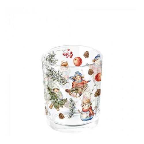 AMB.37320135 Playing outside white üveg mécsestartó 5,5x6cm 142290028