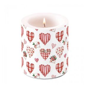 AMB.19319745 Lovely Hearts átvilágítós gyertya 10x10cm 142290048 - Gyertya