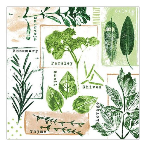 AMB.13319635 Herb prints white papírszalvéta 33x33cm, 20db-os 142290094