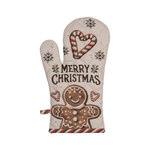 CLEEF.CGM44 Edényfogó kesztyű 18x30cm,100% pamut, Classic Gingerbread Magic 142290143 - Konyha & Étkezés