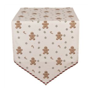 CLEEF.CGM65 Asztali futó 50x160cm,100% pamut, Classic Gingerbread Magic 142290158 - Party kellék