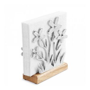 AMB.19402470 Fém szalvétatartó fa aljjal,álló, virágok forma 142290174 - Háztartási papírtermék