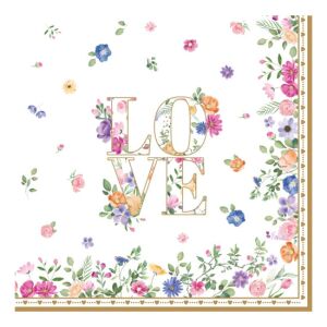 R2S.414MAMO Papírszalvéta 33x33cm, 20db-os, Mon Amour 142290202 - Szalvéta