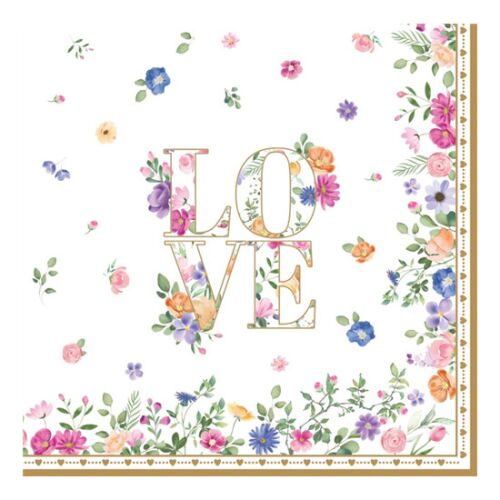 R2S.414MAMO Papírszalvéta 33x33cm, 20db-os, Mon Amour 142290202