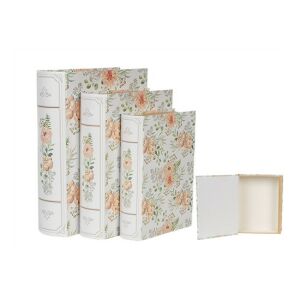 CLEEF.66021 Halvány rózsás karton könyvdobozszett 3 részes, 29x24x7/25x20x6/22x16x5cm 142290239 - Művészet & Hobbi