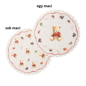 B.G.2061906 Piros pulcsis macis tányéralátét, 38cm, polyester, Bailey 142290378 - Tányéralátét