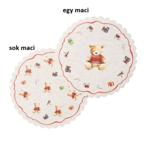 B.G.2061906 Piros pulcsis macis tányéralátét, 38cm, polyester, Bailey 142290378