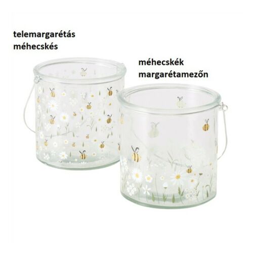 B.G.2055612 Üveg mécsestartó méhecskés, 12x14,5cm, Honey 142290417