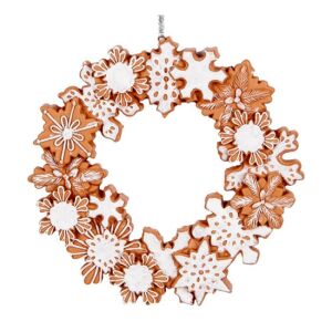 CLEEF.6PR5320 Mézekalács koszorú 18x2cm, műanyag függődísz 142290419 - Szezonális dekoráció