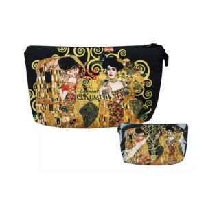 H.C.021-4868 Műszálas neszesszer 22x13,5x1,5cm, Klimt:The Kiss-Adele 142290424 - Kozmetikai táska