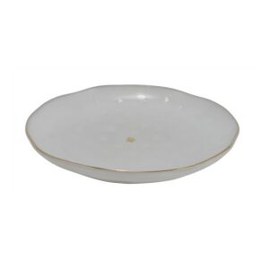 Geh.22402184 Fenyős porcelántányér fehér, kis arany fenyővel, 19,5x19,5x2cm 142290507 - Tálalás