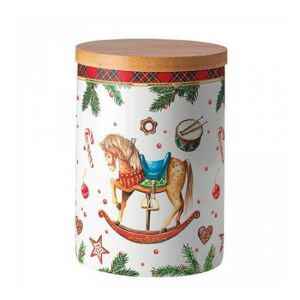 AMB.37520040 Classic rocking horse white porcelán konyhai tároló 13,5x10cm 142290944 - Ételtárolás