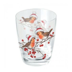 AMB.34318865 Christmas robins white üvegpohár 0,25l 142290958 - Vizespohár