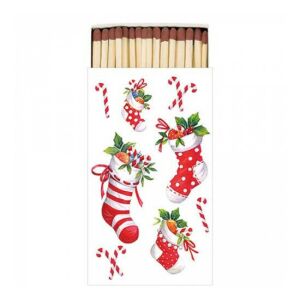 AMB.39520200 X-mas stockings white gyufa 6,5x11cm 142290975 - Gyufa