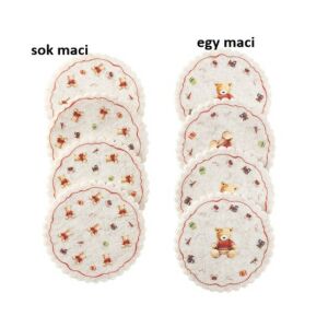 B.G.2061360 Piros pulcsis macis poháralátét, 10cm, 4db-os, polyester, Bailey 142290992 - Poháralátét