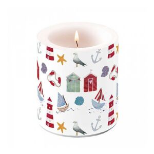 AMB.19319740 Nautical items átvilágítós gyertya 10x10cm 142291012 - Gyertya