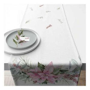 AMB.36620285 Pink poinsettia asztali futó 40x150cm, 100% pamut 142291038 - Party kellék