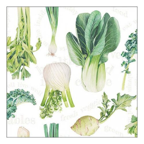 AMB.13319520 Fresh veggies white papírszalvéta 33x33cm, 20db-os 142291117