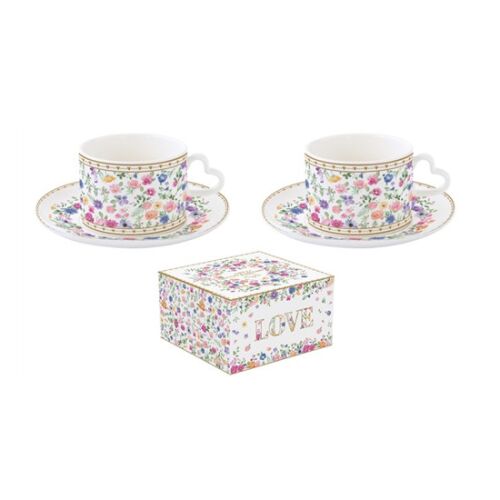 R2S.3106MAMO Porceláncsésze+alj 240ml, 2 személyes, dobozban, Mon Amour 142291158