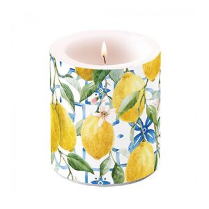 AMB.19319660 Mediterranean lemons átvilágítós gyertya 10x10cm 142291180 - Gyertya