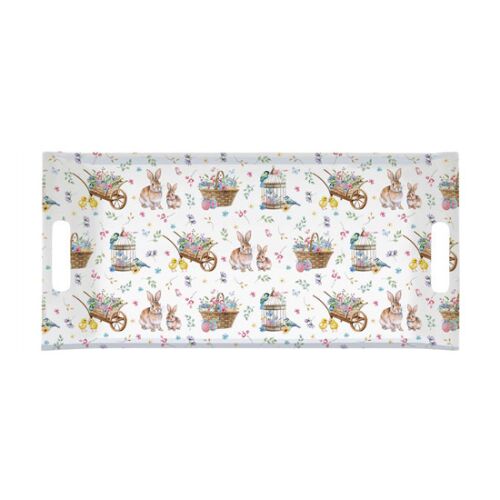 R2S.PA03SPBL Műanyag tálca 41x19cm, Spring Bloom 142291201