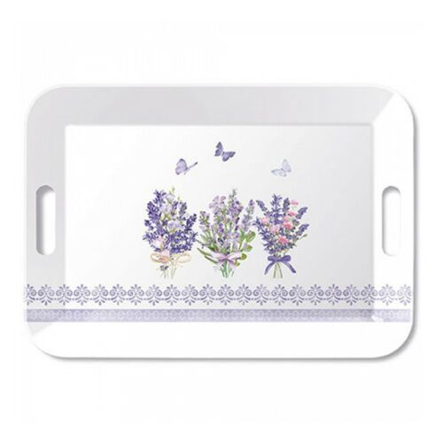 AMB.13919735 Lovely lavender white műanyag nagytálca 33x47cm 142291222