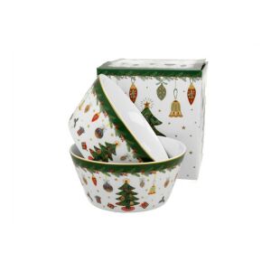 D.G.50950 Porcelántál szett 2db-os, 14cm, 700ml, Around Christmas Tree 142291233 - Tál