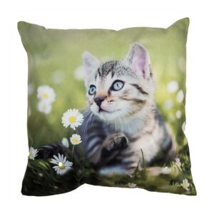 CLEEF.KT021.370 Textil párnahuzat 45x45cm, polyester, cica margarétával 142291242 - Lakberendezés