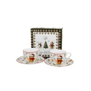 D.G.51056 Porceláncsésze+alj, 90ml, 2 személyes, dobozban, Christmas Cuties 142291256 - Tálalás