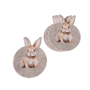 B.G.2056089 Nyuszis poháralátát 10x13cm, 4 db-os, polyester, Hansi 142291288 - Poháralátét