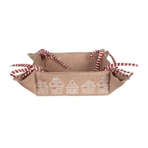 CLEEF.GBB47 Kenyérkosár 35x35x8cm, 100% pamut, Gingerbread Bliss 142291296 - Ételtárolás