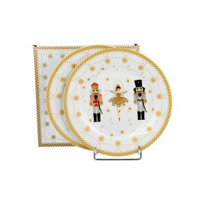 D.G.51209 Porcelán desszerttányér szett, 2db-os, 19cm, dobozban, Christmas Ballerina 142291313 - Tányér