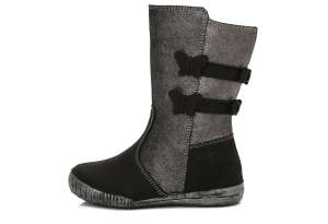D.D.Step bélelt lány Csizma #fekete-ezüst 25-30 30401080