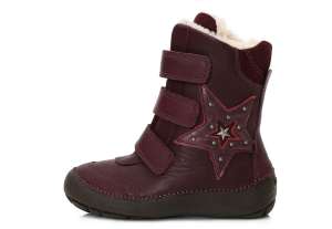 D.D.Step bélelt lány Csizma #bordó 25-30 30401084