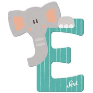 Sevi Fa Betű - Elefántos E - Dekoráció - 10cm