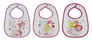 Baby Care Előke 3 db-os - lányos, pillangó 30401169