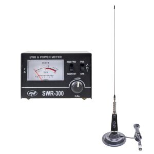 CB antenna PNI LED 2000, 90 cm, 145 mm mágnes és PNI SWR-300 reflektométer SWR méréshez, fekete 142321544 - PNI