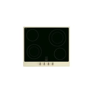 SMEG KERÁMIA FŐZŐLAP, Colonial design, 60 cm, 4 főzőzóna, 9 fokozat, bézs, arany vezérlőgombok
