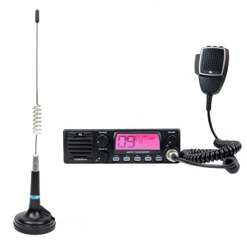 CB rádióállomás TTi TCB-900 EVO, DSS, Mic Gain, 12-24V és CB antenna PNI ML29, 34cm, mágnessel és kábellel 142326837