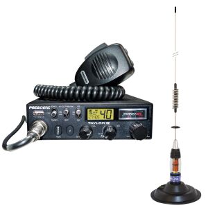 Zestaw Radio CB President TAYLOR IV ASC + Antena CB PNI ML70, długość 70cm, 26-30MHz, 200W 142327000 - Radio