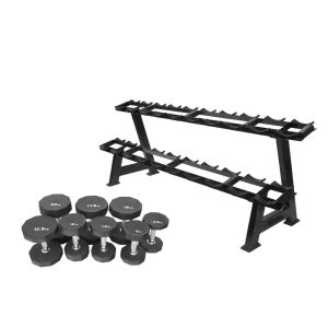 Állvány és súlyzó szett, Zoco Body Fit® DB009, súly 2,5 kg-25 kg, fekete 142328243 - Alakformálás