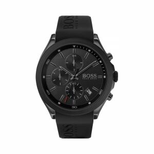 Hugo Boss Velocity HB 1513720 Herren Chronograph Uhr mit schwarzem Silikonarmband - Hugo Boss
