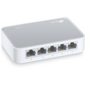 TP-Link TL-SF1005D 5-портов настолен комутатор, изглед на портовете - Маркер