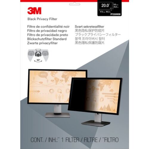3M PF200W9B 20.0" Betekintésvédelmi monitorszűrő 142364921